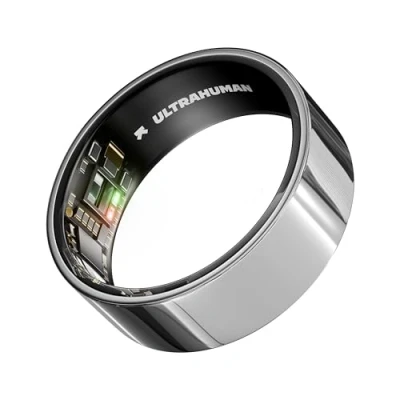 Afbeelding van Ultrahuman Ring Air Silver Ringmaat 10 Smart Slaap Tracking Hartslag &amp; Temperatuur Monitoring, Volg Slaap, Beweging Herstel