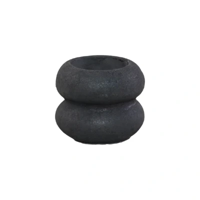 Afbeelding van STILL Waxinelichthouder Dubbel Maxi Black Series Zwart 10 x 8 cm