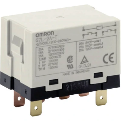 Afbeelding van Omron G7L 2A T 24 VAC Steekrelais V/AC 25 A 2x NO 1 stuk(s)