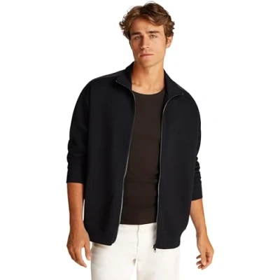 Afbeelding van Calvin Klein Jeans LOGO TAPE ZIP Through Sweater met rits, Heren, Maat: XS, Black