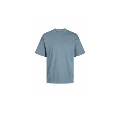 Afbeelding van Jack &amp; Jones Einfarbiges Kurzarm Dropped Shoulder Tshirt basic, Heren, Maat: Small, Goblin blue