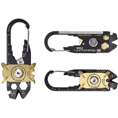 Afbeelding van *** 2x Multitool sleutelhanger 20 functies in 1 tool Survival gadget van Heble®