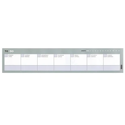 Afbeelding van Miquelrius TO DO Horizontale weekplanner, afmetingen: 77 x 370 mm, tijdloze planner, gelijmd, 54 vellen, 9 kleuren, wit papier 80 g/m²