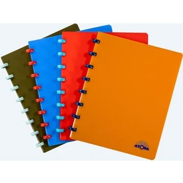 Afbeelding van Atoma Nature schrift, ft A5, 144 bladzijden, geruit 5 mm, geassorteerde kleuren