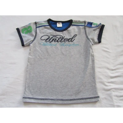 Afbeelding van Dirkje , jongens t shirt korte mouw grisjt ,blauw 3 jaar 98