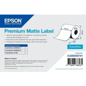 Afbeelding van Epson C33S045741 Etiket Wit