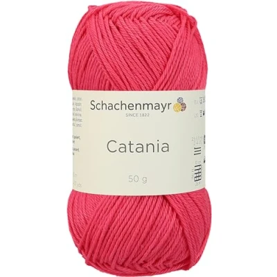 Afbeelding van Schachenmayr Catania 9801210 00256 Handbreigaren, haakgaren, 100% katoen, framboos (11,5 x 5,2 6 cm)
