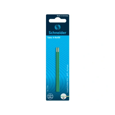 Afbeelding van 10x Balpenvulling Schneider Take 4, 2 stuks groen