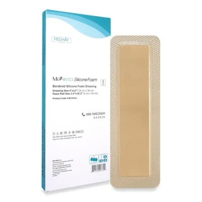 Afbeelding van MedVanceTM Silicone Bordered Adhesive Foam Dressing Size 10 cm x 30 (6 26 pad) Box of 5 dressings