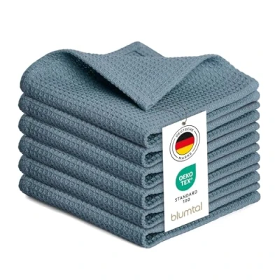 Afbeelding van Blumtal® Theedoeken 30x30 cm Set van 6 katoen 100% Keukendoeken wasbaar op 60 C Keuken handdoeken Keukendroogdoeken Wafeldoeken Vaatdoeken Lichtblauw