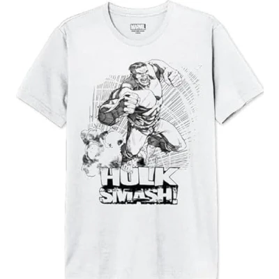 Afbeelding van Marvel MEHULKCTS081 T shirt, wit, S heren, Wit.,