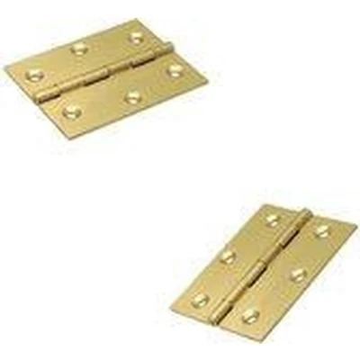 Afbeelding van i Fix scharnier met vaste pen messing 50 x 32 mm 2 stuks