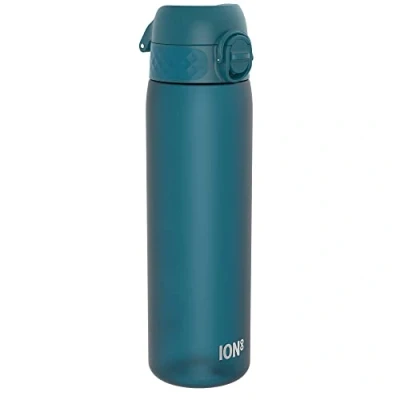 Afbeelding van ION8 Waterfles, 500 ml/18 oz, Lekvrij, Makkelijk te Openen, Veilige Vergrendeling, Vaatwasserbestendig, BPA vrij, Draaghendel, Past in Bekerhouders, Schoon, Geurvrij, Diep Blauwgroen