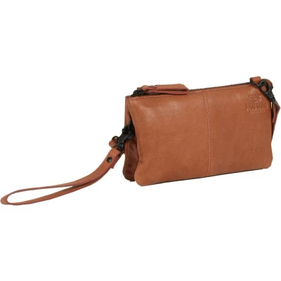 Afbeelding van MUSTANG Leren Schoudertas Matera Shoulderbag Cognac Bruine