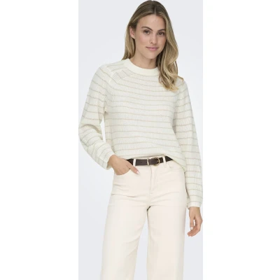 Afbeelding van Only Trui Onlbase L/s O neck Pullover Knt Noo 15285227 Jet Stream/pumice Stone Dames Maat XL
