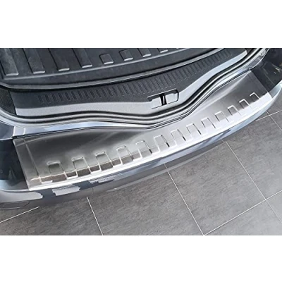 Afbeelding van teileplus24 L716 Achterbumperprotector voor Renault Mégane 4 Grandtour FL roestvrije afschuining, Kleur:Geborsteld zilver