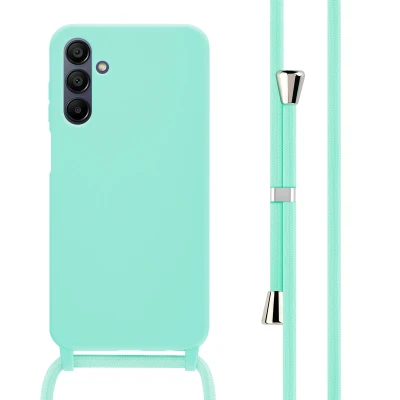 Afbeelding van Samsung Galaxy A15 (4G) Hoesje Siliconen en TPU (zacht) iMoshion Softcase/Koordhoesje/Backcover Mintgroen Telefoonhoesje