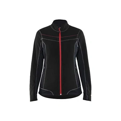 Afbeelding van Blåkläder 4924 1010 Dames Microfleecevest Zwart/Rood maat M