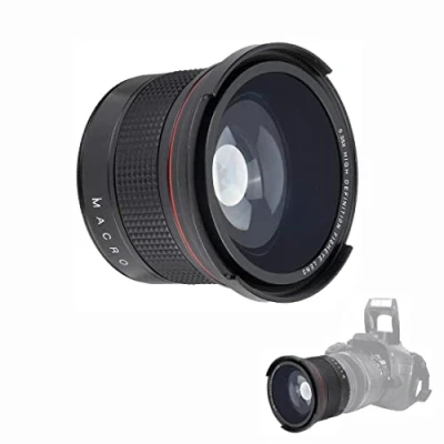 Afbeelding van Fisheye lens, 58mm 0.35X Groothoek Super Lens voor SLR DSLR Camera, Zwart