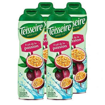 Afbeelding van Teisseire Dranksiroop Passion Fruit/passievrucht 600 ml siroop die net zo smaakt als de vrucht (verpakking van 4)