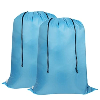 Afbeelding van Asonen grote waszakken 2 pack, 92 x 120 cm, tweewegs trekkoord, scheurvaste, draagbare met capaciteit voor studenten, appartementen, reizen, vakanties, universiteit