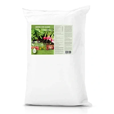 Afbeelding van CULTIVERS Guano ecologische meststof 25 kg. Universele van 100% biologische en natuurlijke oorsprong voor boomgaard tuin. Hoge concentratie NPK.