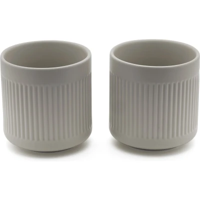 Afbeelding van Bredemeijer Mok Skagen Lichtgrijs 300 ml (Set van 2)