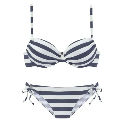 Afbeelding van Venice Beach Beugelbikini met geweven strepen