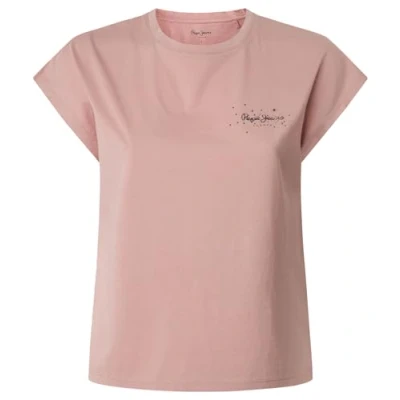 Afbeelding van Pepe Jeans Lorena Tshirt print, Dames, Maat: Large, Washed pink