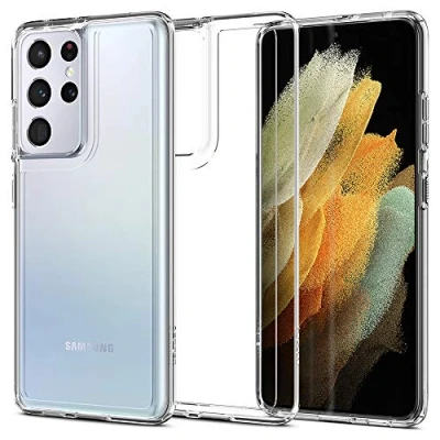 Afbeelding van Samsung Galaxy S21 Ultra Hoesje Kunststof Spigen Hardcase/Backcover Transparant Telefoonhoesje Shockproof/Valbescherming