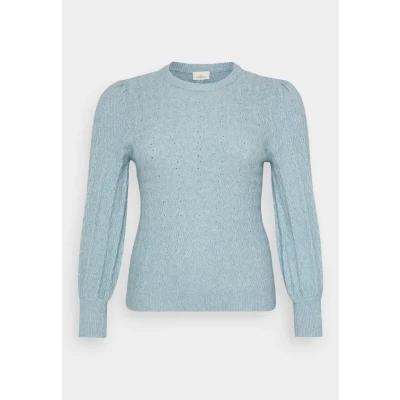 Afbeelding van ONLY CARMAKOMA pullover grijsblauw gebreid