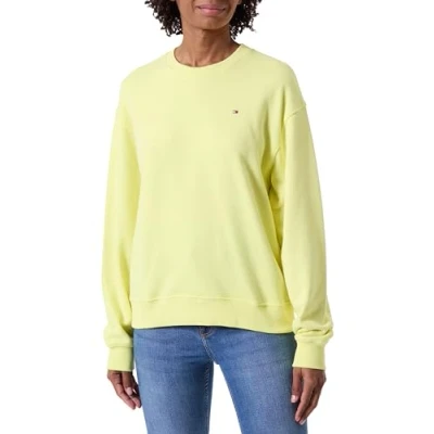 Afbeelding van Tommy Hilfiger FLAG ON Chest Sweater, Dames, Maat: Large, Yellow tulip