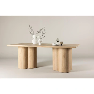Afbeelding van Svea Rova rechthoekige eettafel 100 x 210 cm whitewash Hout