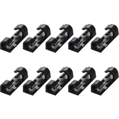 Afbeelding van *** 20 Stuks Kabel Clips Houder Zelfklevend Kabelbinder Zwart van Heble®