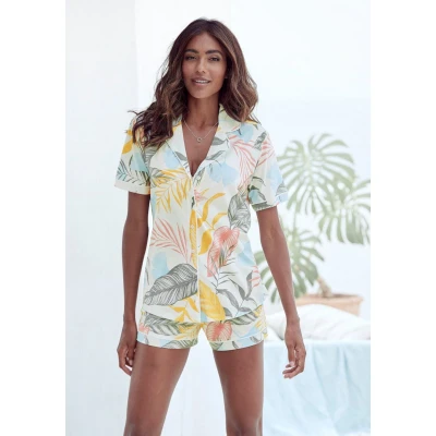 Afbeelding van Vivance Dreams Shortama met bloemenprint (2 delig, 1 stuk)