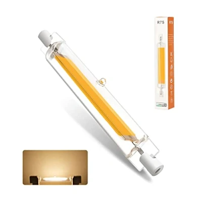 Afbeelding van R7s LED 118mm lamp, dimbare gloeilamp 10W, 100W halogeen equivalent, 1000LM, geen flikkering, 360 stralingshoek, COB 2 stuks (Color : Warm white 2700K, Size 1pcs)
