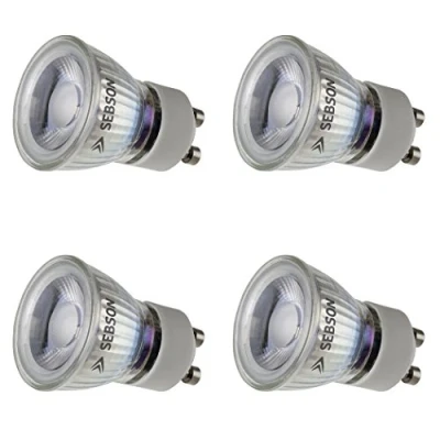 Afbeelding van SEBSON GU10 LED Lamp 3W vervangt 25W 250lm Warm Wit 3000K Niet Dimbaar 46 Stralingshoek Spot 230V ø35x47mm Set van 4