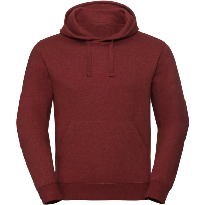 Afbeelding van Russell Unisex Authentieke Melange Hooded Sweatshirt (Baksteen Rood Gemêleerd) Maat M