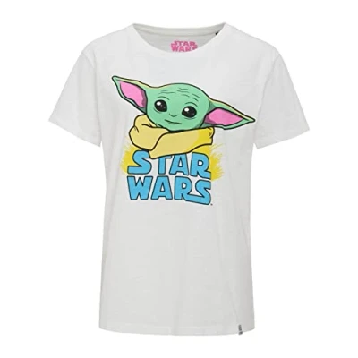 Afbeelding van Re:Covered STAR WARS THE Mandalorian Child Tshirt print, Dames, Maat: Medium, Ecru