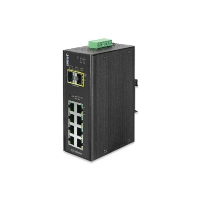 Afbeelding van Planet IP30 Industriële 8X 1000TP + 2X 100/1000F, Full Managed Ethernet Switch ( 40 tot 75 graden C)