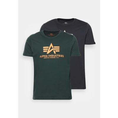 Afbeelding van Alpha Industries Tshirt print, Heren, Maat: Small, Grey black/dark petrol