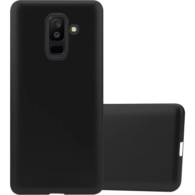 Afbeelding van Cadorabo Hoesje geschikt voor Samsung Galaxy A6 PLUS 2018 in METALLIC ZWART Beschermhoes gemaakt van flexibel TPU silicone Case Cover