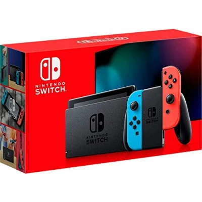 Afbeelding van Nintendo Switch (neon rood/neon blauw), 3 pin stekker