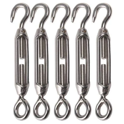 Afbeelding van DN M4 roestvrij staal 304 Hook &amp; Eye Spanner kabelspanner verpakking van 5 stuks