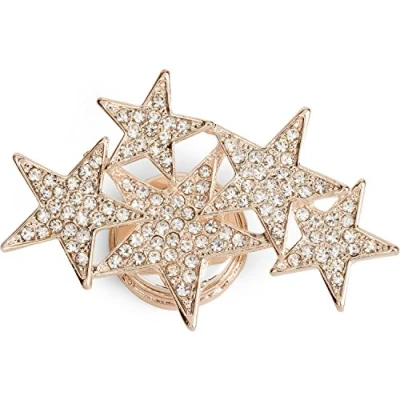 Afbeelding van styleBREAKER Magneet Sieraden Hanger met offset strass sterren voor sjaals, sjaals of poncho&#039;s, broche, dames 05050061, Farbe:Roos goud