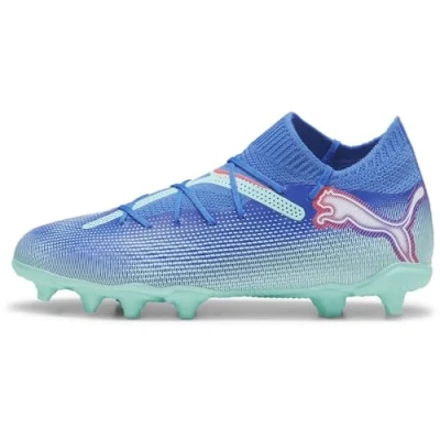 Afbeelding van Puma Future 7 PRO FG/AG JR Unisex Voetbalschoenen met kunststof noppen voor kinderen, Maat: 35.5, Bluemazing/white/electric peppermint