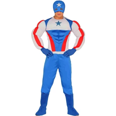 Afbeelding van Fiestas Guirca Verkleedpak Superstar Heren Polyester Blauw Maat M