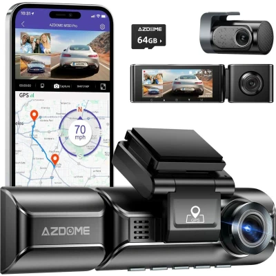 Afbeelding van AZDome M550 Pro 3CH 4K Wifi GPS 64gb dashcam voor auto