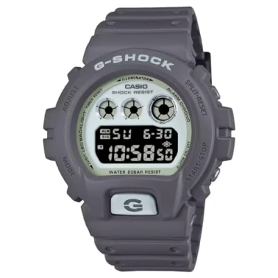 Afbeelding van G SHOCK Hidden GLOW DW6900HD Digitaal horloge, Heren, Maat: One Size, Grey