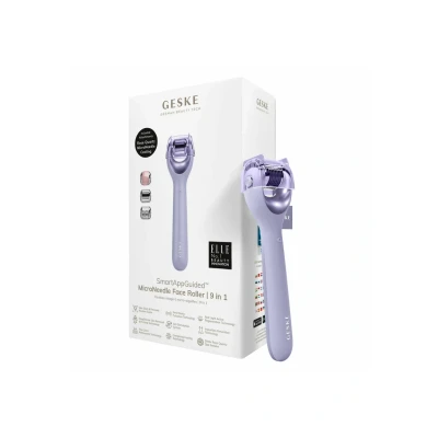 Afbeelding van Geske Microneedle FACE Roller 9 IN 1 Smartappguided Huidverzorgingstool, Maat: One Size, Purple